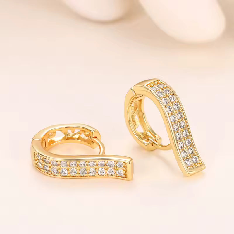 Hollow Irregular Gold Hoop Earrings