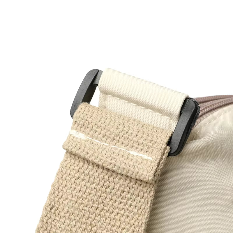 High-Capacity Multi-Pocket Canvas Crossbody Handbag