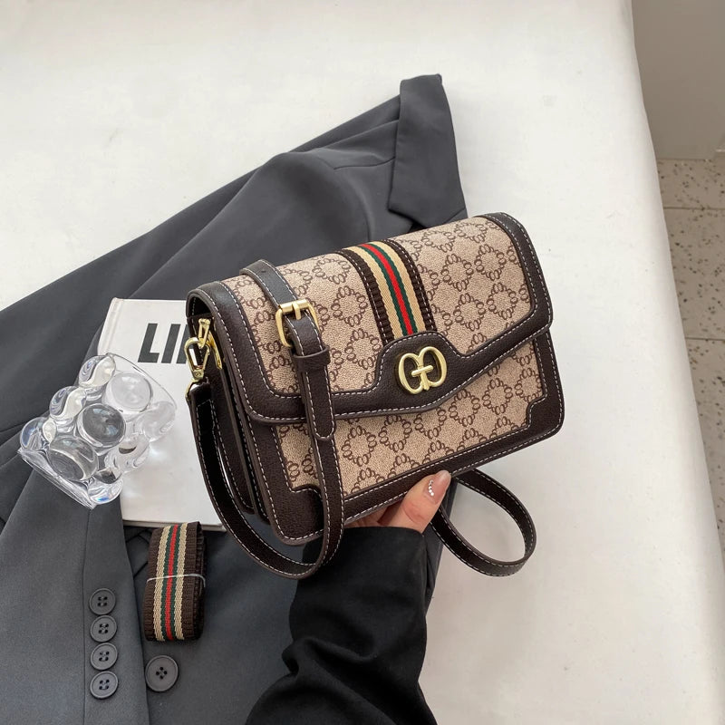 Classic Quilted Geometric Crossbody Bag