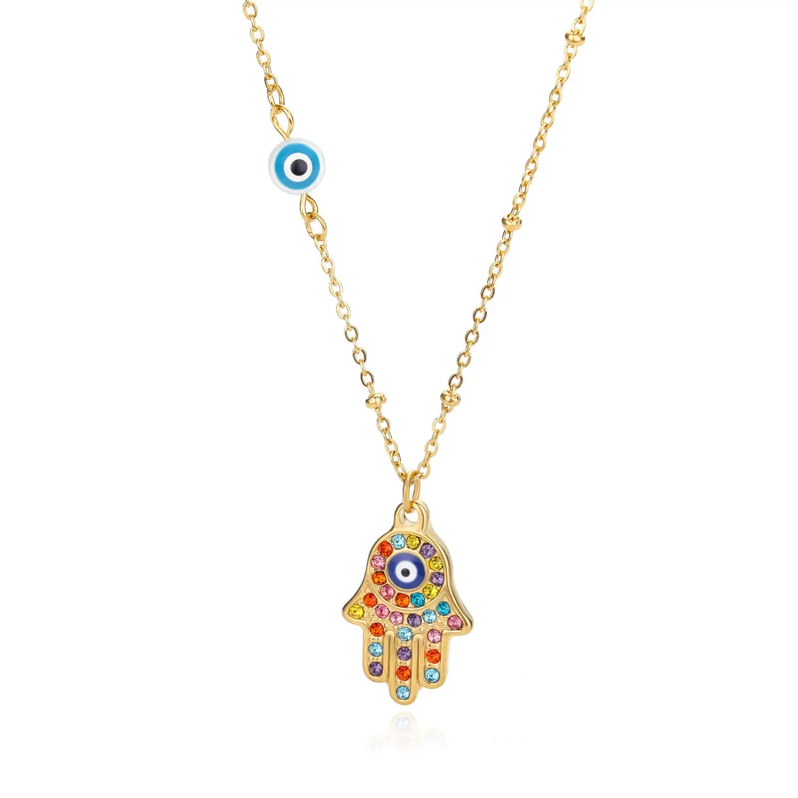 Turkish Hamsa Evil Eye Necklaces