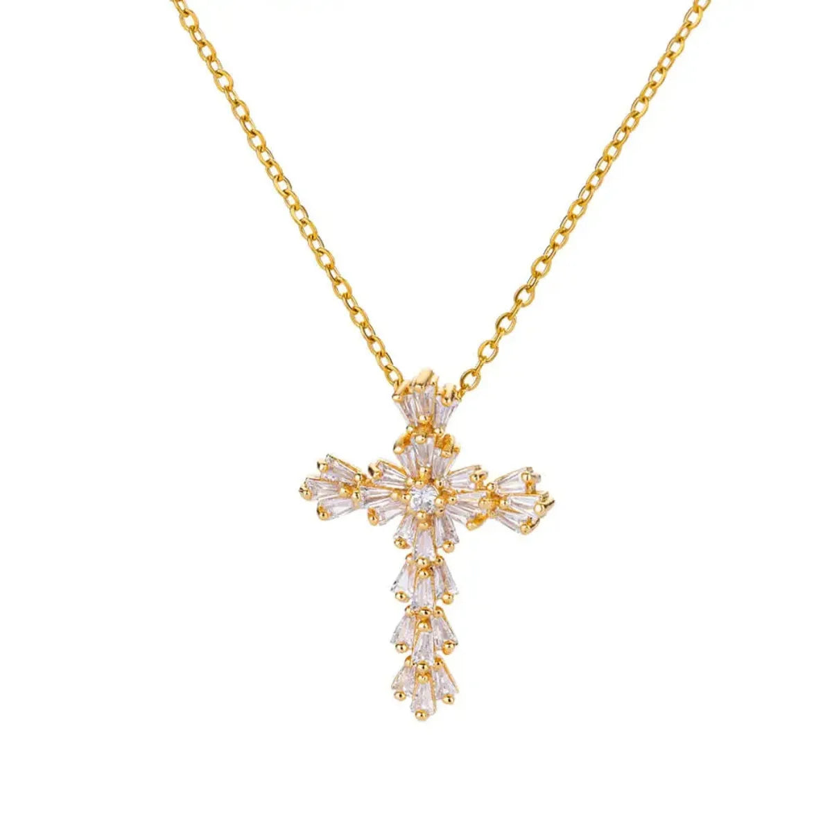 Luxury Zirconia Cross Pendant Necklace